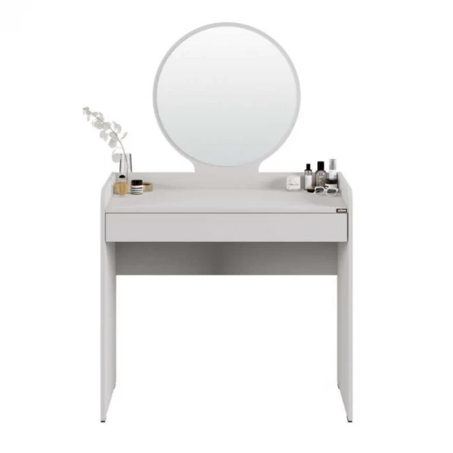 Τουαλέτα με καθρέπτη Curve Megapap χρώμα λευκό 90x47x142εκ.