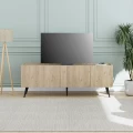 Έπιπλο τηλεόρασης Luna Megapap χρώμα florida oak 180x41x62εκ.