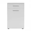 Ντουλάπι - Καλάθι απλύτων Diamond Megapap χρώμα λευκό gloss 52x38x83εκ.
