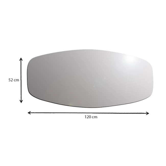 Καθρέπτης τοίχου Luna Megapap χρώμα μαύρο 120x2x52εκ.