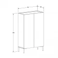 Παπουτσοθήκη - Ντουλάπι Pool Megapap χρώμα λευκό 72x34x119εκ.
