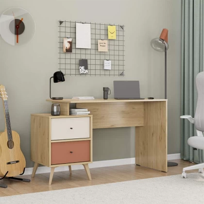 Γραφείο εργασίας Terra Megapap χρώμα florida oak 129x55x75εκ. Γραφείο εργασίας Terra Megapap χρώμα florida oak 129x55x75εκ.
