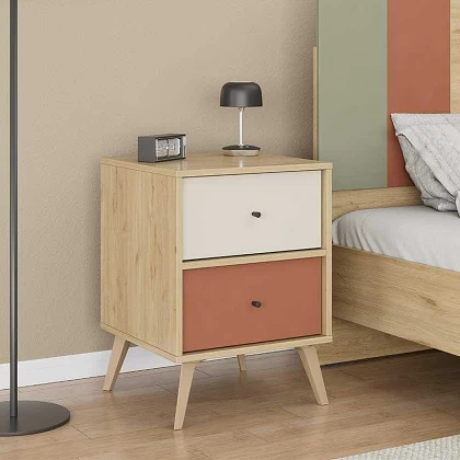 Κομοδίνο Terra Megapap χρώμα florida oak 44x44x61εκ. Κομοδίνο Terra Megapap χρώμα florida oak 44x44x61εκ.
