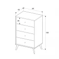 Συρταριέρα Terra Megapap χρώμα florida oak 60x44x100εκ.
