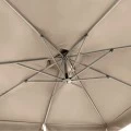 Ομπρέλα κρεμαστή επαγγελματική Pearl Megapap τηλεσκοπική αλουμινίου χρώμα εκρού 3x3m.