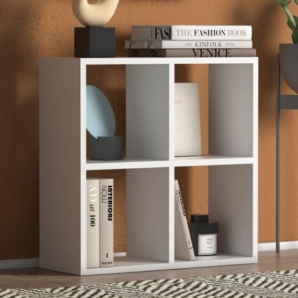 Βιβλιοθήκη Cube Megapap χρώμα λευκό 60x23x60εκ.