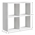 Βιβλιοθήκη Cube Megapap από μελαμίνη χρώμα λευκό 60x23x60εκ.