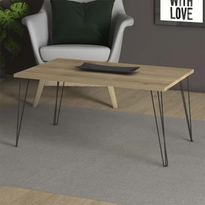 Τραπεζάκι σαλονιού Fiona Megapap χρώμα oak 90x55x43εκ. Τραπεζάκι σαλονιού Fiona Megapap χρώμα oak 90x55x43εκ.