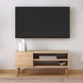 Έπιπλο τηλεόρασης Porto Megapap από μελαμίνη χρώμα oak 90x32x42εκ.