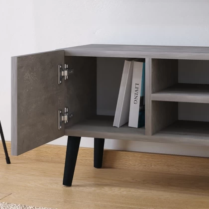 Έπιπλο τηλεόρασης Porto Megapap χρώμα γκρι ρετρό 90x32x42εκ. Έπιπλο τηλεόρασης Porto Megapap χρώμα γκρι ρετρό 90x32x42εκ.