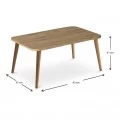 Τραπεζάκι σαλονιού Soul Megapap από μελαμίνη χρώμα oak 90x55x41εκ. Τραπεζάκι σαλονιού Soul Megapap από μελαμίνη χρώμα oak 90x55x41εκ.