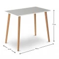 Τραπέζι Fiona Megapap από μελαμίνη χρώμα λευκό 90x55x75εκ. Τραπέζι Fiona Megapap από μελαμίνη χρώμα λευκό 90x55x75εκ.