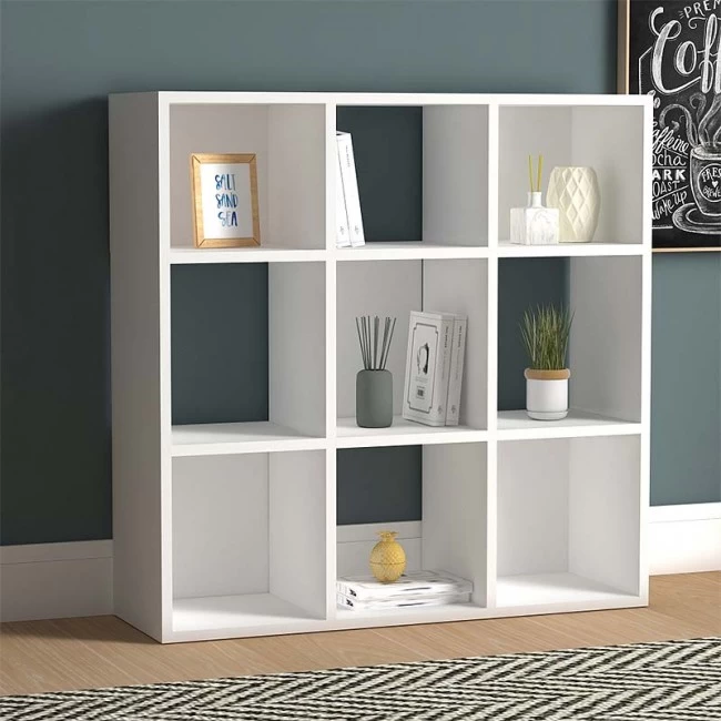 Βιβλιοθήκη Cube Megapap από μελαμίνη χρώμα λευκό 90x30x90εκ. Βιβλιοθήκη Cube Megapap από μελαμίνη χρώμα λευκό 90x30x90εκ.