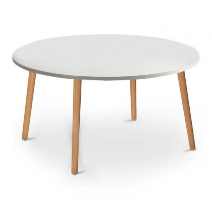 Τραπεζάκι σαλονιού Circle Megapap χρώμα λευκό 90x90x40εκ. Τραπεζάκι σαλονιού Circle Megapap χρώμα λευκό 90x90x40εκ.