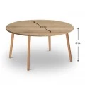 Τραπεζάκι σαλονιού Circle Megapap από μελαμίνη χρώμα oak 90x90x40εκ. Τραπεζάκι σαλονιού Circle Megapap από μελαμίνη χρώμα oak 90x90x40εκ.