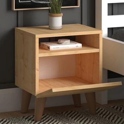 Κομοδίνο Luce Megapap χρώμα oak 40x30x47,6εκ. Κομοδίνο Luce Megapap χρώμα oak 40x30x47,6εκ.