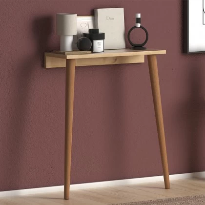 Κονσόλα επιτοίχια Fiona Megapap χρώμα oak 60x22x73εκ. Κονσόλα επιτοίχια Fiona Megapap χρώμα oak 60x22x73εκ.