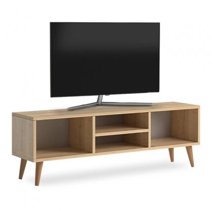 Έπιπλο τηλεόρασης Loren Megapap χρώμα oak 120x30x40εκ. Έπιπλο τηλεόρασης Loren Megapap χρώμα oak 120x30x40εκ.