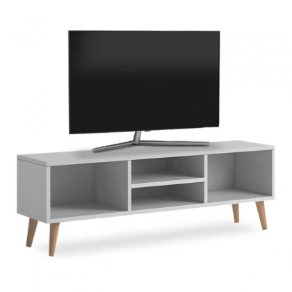 Έπιπλο τηλεόρασης Loren Megapap χρώμα λευκό 120x30x40εκ. Έπιπλο τηλεόρασης Loren Megapap χρώμα λευκό 120x30x40εκ.