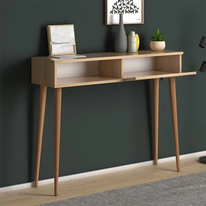 Κονσόλα Napoli Megapap χρώμα oak 90x29x88εκ. Κονσόλα Napoli Megapap χρώμα oak 90x29x88εκ.