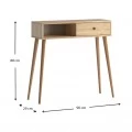 Κονσόλα μελαμίνης Napoli Megapap χρώμα oak 90x29x88εκ.