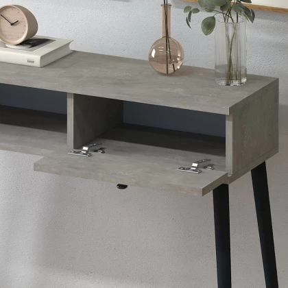 Κονσόλα Napoli Megapap χρώμα γκρι ρετρό 90x29x88εκ. Κονσόλα Napoli Megapap χρώμα γκρι ρετρό 90x29x88εκ.