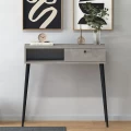 Κονσόλα Napoli Megapap χρώμα γκρι ρετρό 90x29x88εκ.