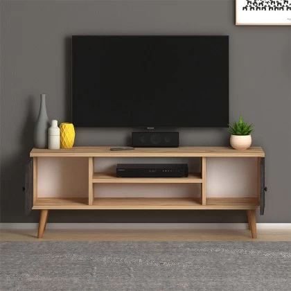 Έπιπλο τηλεόρασης Parma Megapap χρώμα industrial grey - oak 120x30x40εκ. Έπιπλο τηλεόρασης Parma Megapap χρώμα industrial grey - oak 120x30x40εκ.