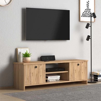 Έπιπλο τηλεόρασης Cube Megapap χρώμα pine 120x30x40εκ. Έπιπλο τηλεόρασης Cube Megapap χρώμα pine 120x30x40εκ.
