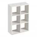 Βιβλιοθήκη Cube Megapap από μελαμίνη χρώμα λευκό 73,5x34x109εκ. Βιβλιοθήκη Cube Megapap από μελαμίνη χρώμα λευκό 73,5x34x109εκ.