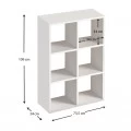 Βιβλιοθήκη Cube Megapap από μελαμίνη χρώμα λευκό 73,5x34x109εκ. Βιβλιοθήκη Cube Megapap από μελαμίνη χρώμα λευκό 73,5x34x109εκ.
