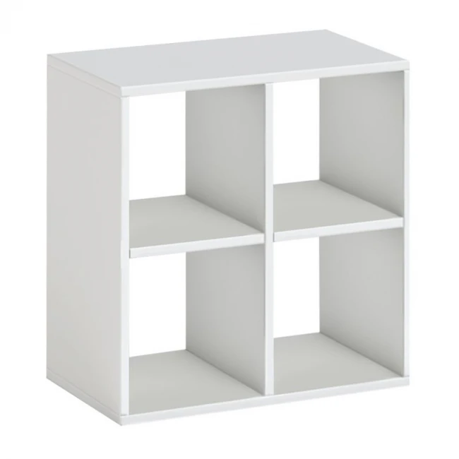 Βιβλιοθήκη Cube Megapap χρώμα λευκό 60x30x60εκ.