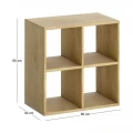 Βιβλιοθήκη Cube Megapap χρώμα sapphire oak 60x30x60εκ.