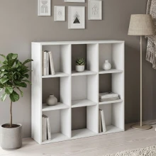 Βιβλιοθήκη Cube Megapap χρώμα λευκό 90x30x90εκ.