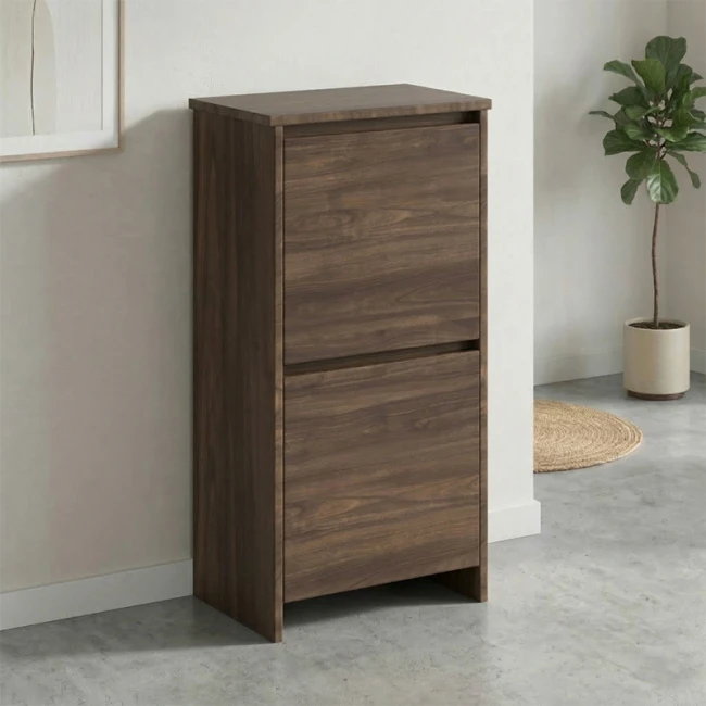 Παπουτσοθήκη Port Megapap χρώμα καρυδί 48x31x92εκ.