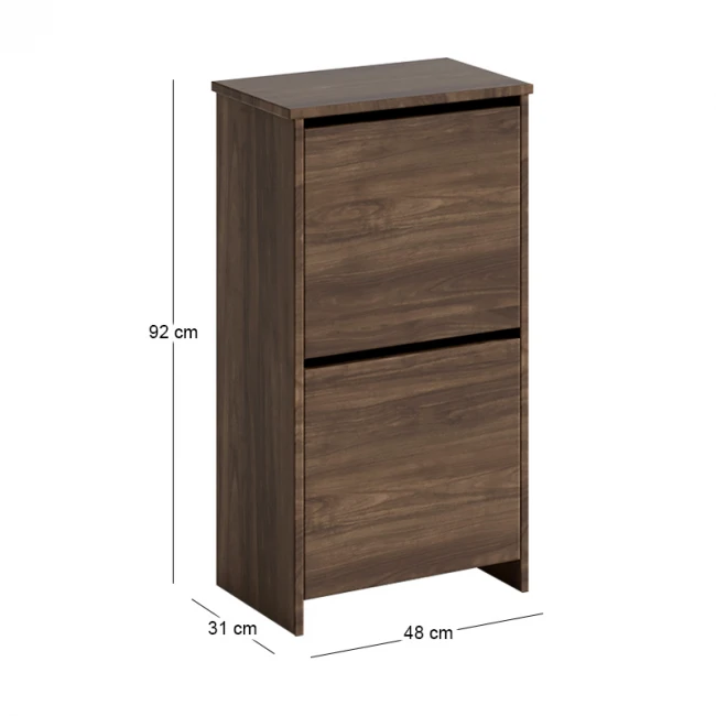 Παπουτσοθήκη Port Megapap χρώμα καρυδί 48x31x92εκ.