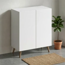 Παπουτσοθήκη Luce Megapap χρώμα λευκό 70x35x85εκ.