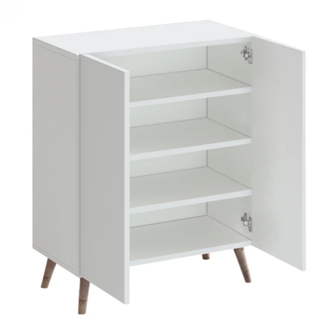 Παπουτσοθήκη Luce Megapap χρώμα λευκό 70x35x85εκ.