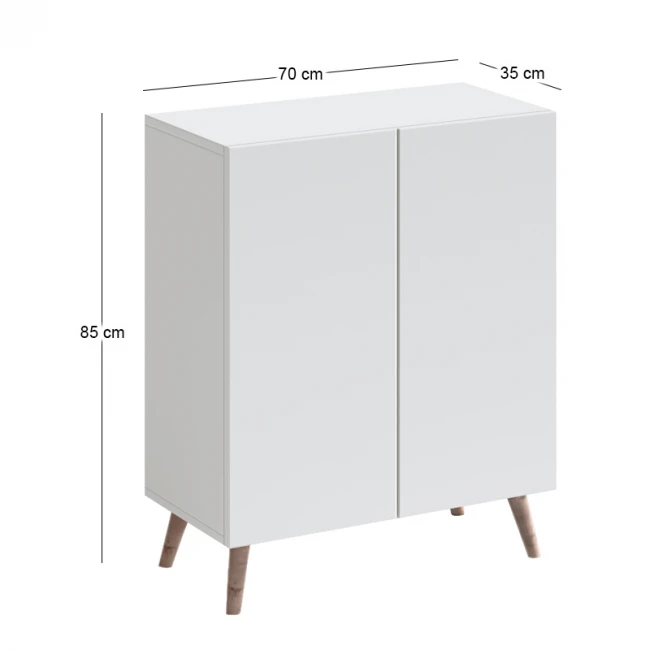 Παπουτσοθήκη Luce Megapap χρώμα λευκό 70x35x85εκ.