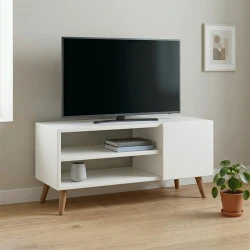 Έπιπλο τηλεόρασης Parma Megapap χρώμα λευκό 90x30x40εκ.