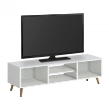 Έπιπλο τηλεόρασης Loren Megapap χρώμα λευκό 120x30x40εκ.