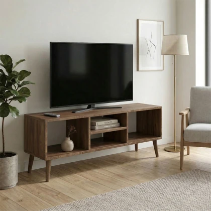 Έπιπλο τηλεόρασης Loren Megapap χρώμα καρυδί 120x30x40εκ.