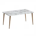 Τραπεζάκι σαλονιού Plane Megapap χρώμα λευκό εφέ μαρμάρου 90x55x41εκ.
