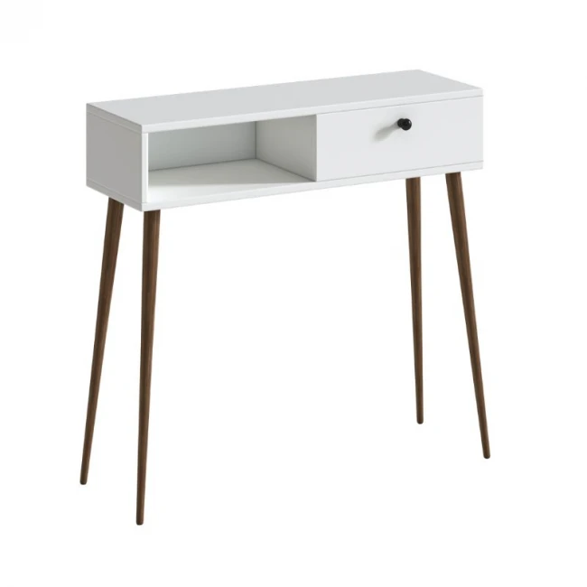 Κονσόλα Napoli Megapap χρώμα λευκό 90x29x88εκ.