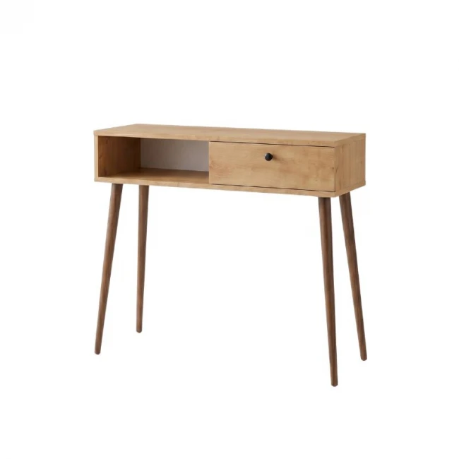 Κονσόλα Napoli Megapap χρώμα sapphire oak 90x29x88εκ.