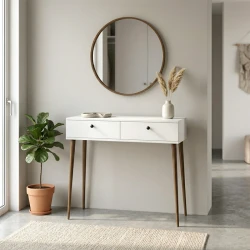 Κονσόλα Alis Megapap χρώμα λευκό 110x29x88εκ.