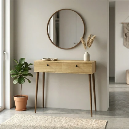 Κονσόλα Alis Megapap χρώμα sapphire oak 110x29x88εκ.