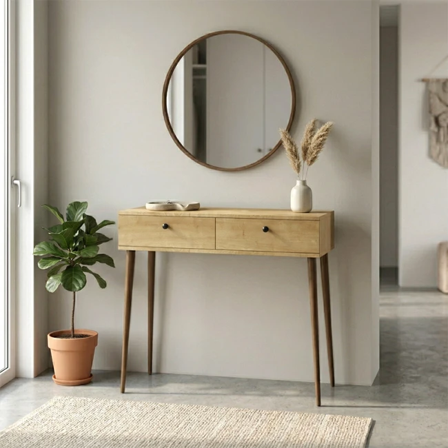 Κονσόλα Alis Megapap χρώμα sapphire oak 110x29x88εκ.