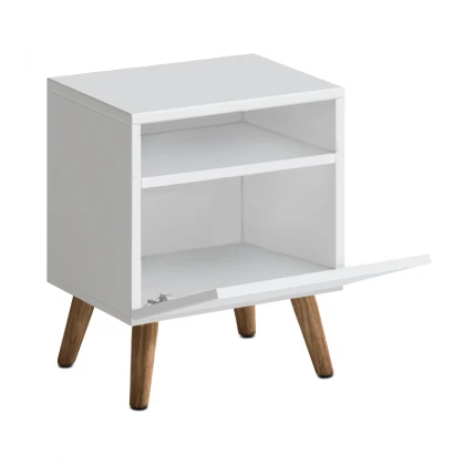 Κομοδίνο Sole Megapap χρώμα λευκό 40x30x47,6εκ.