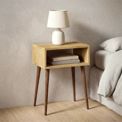 Κομοδίνο Gola Megapap χρώμα sapphire oak 45x30x58εκ.